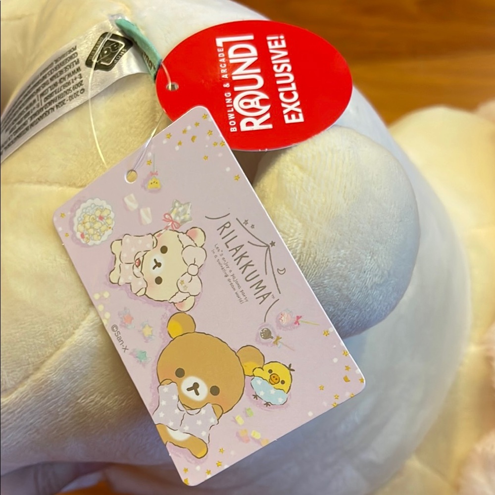 Adorable Pink and Cream Rilakkuma Plush Toy Round 1 prize - Picture 3 of 5